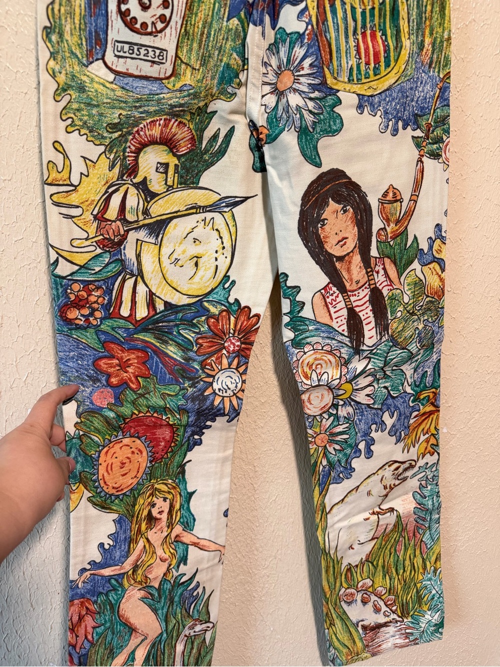 Wrangler Jeans Vintage 1960 Adam and Eve Size 9/10 Rare Find Creation Dinosaurs - Picture 8 of 13